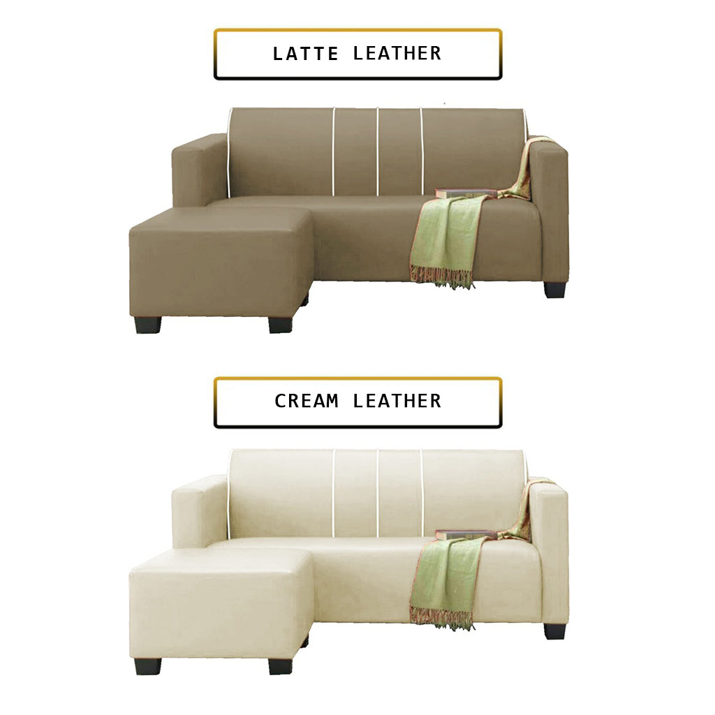 James Series Leather/Pet-Friendly Fabric 3 Seater Sofa With Ottoman In 10 Colours