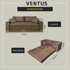 Ventus Japanese Floor Sofa Bed High Density Ergonomic in PetFriendly Material Option