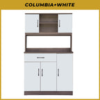 Ponio Series A Kitchen Cabinet with Drawers and Top Cabinet in 4 Colours