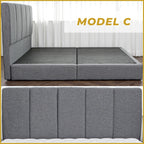 Ashe Series Divan Bed Frame in 3 Model Designs w/ PetFriendly Scratch-resist -All Sizes