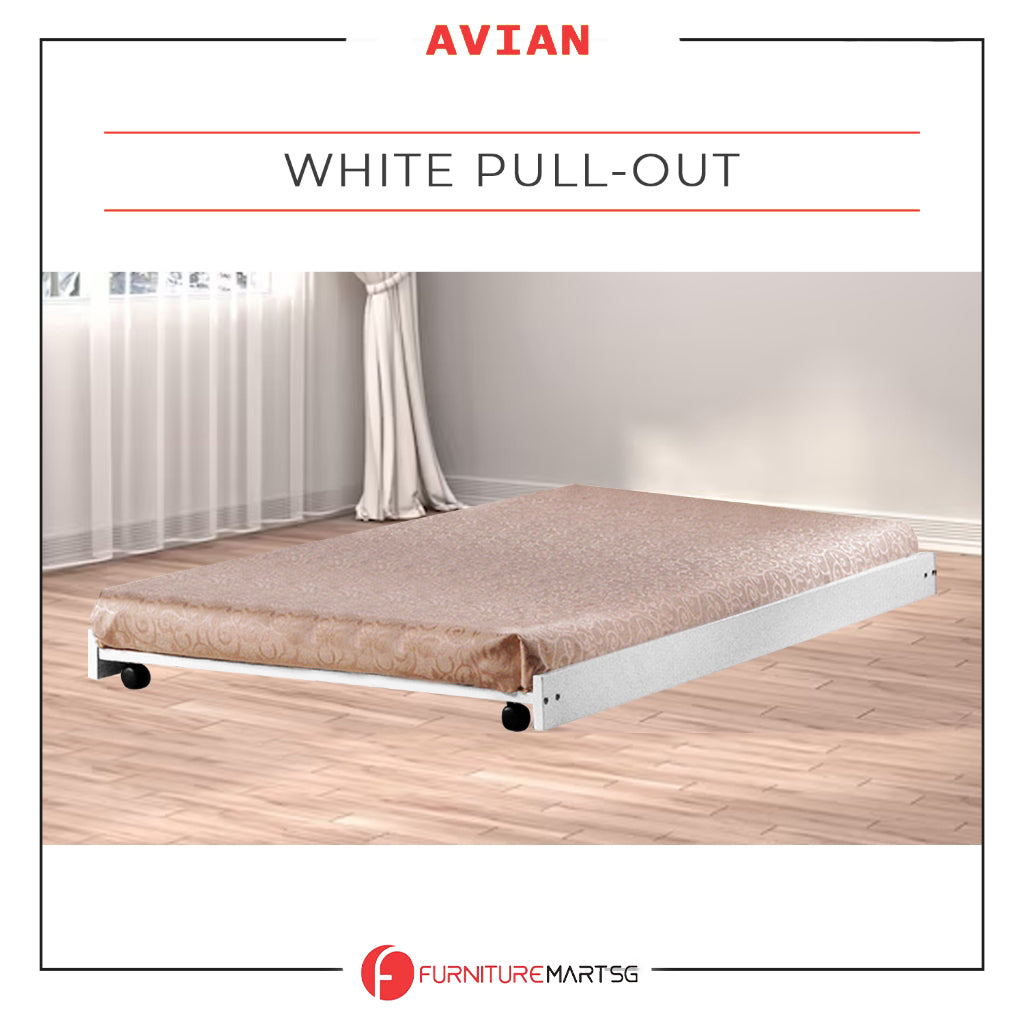 Avian Single/Super Single Pull-Out Bed Frame Solid Plywood Base in 4 Colour