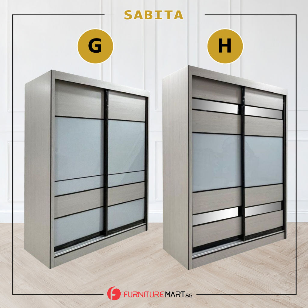 Sabita Series 5ft Sliding Wardrobe Scratch Resistant in 11 Designs