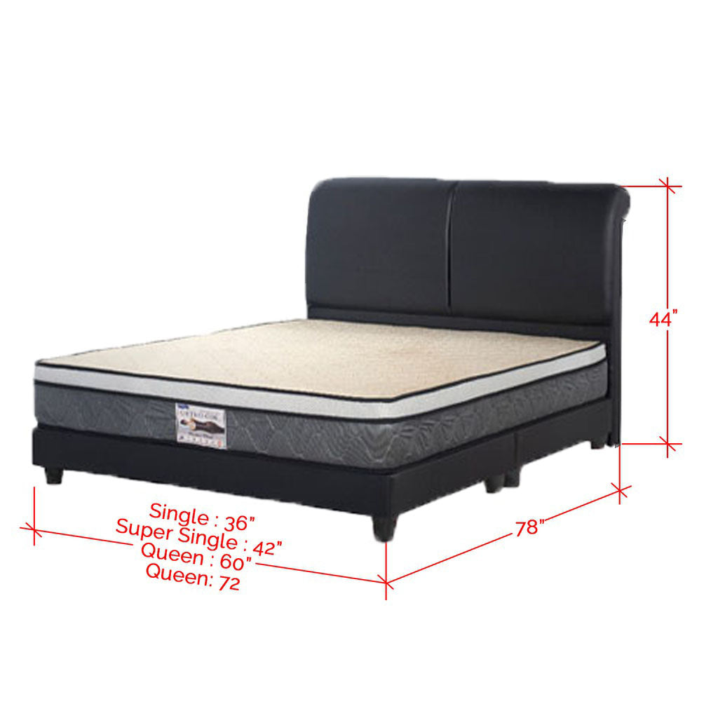 Shivom B Series Leather Divan Bed Frame In Single, Super Single, Queen, and King Size