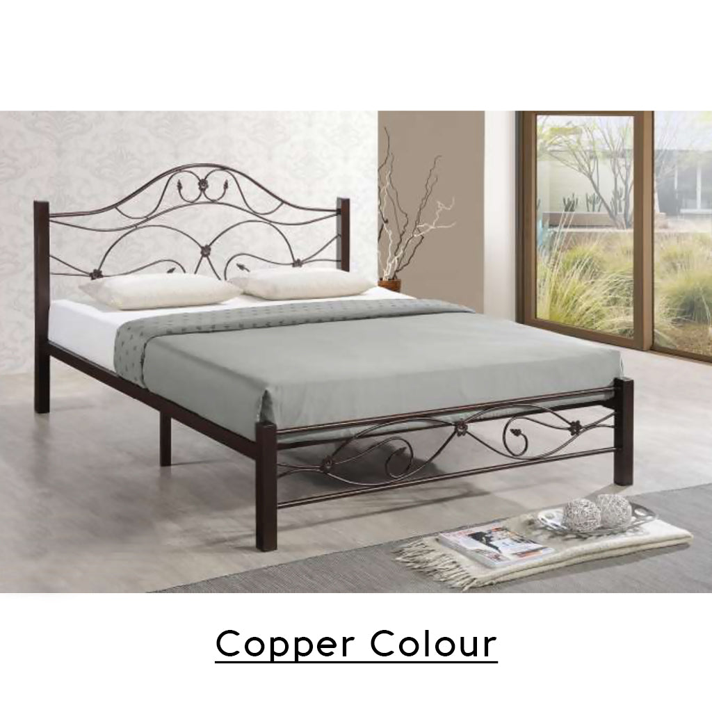 Eldeah Queen Size Metal Bed Frame with Optional 6" Mattress Add On