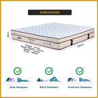 MyLatex Perfection BEAUTY 10.5" Mattress Natural Latex Nano SIlver Fabric - All Size
