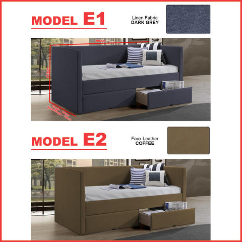 Image of Kaelle Series Daybed with Trundle or Drawer - With Mattress Option