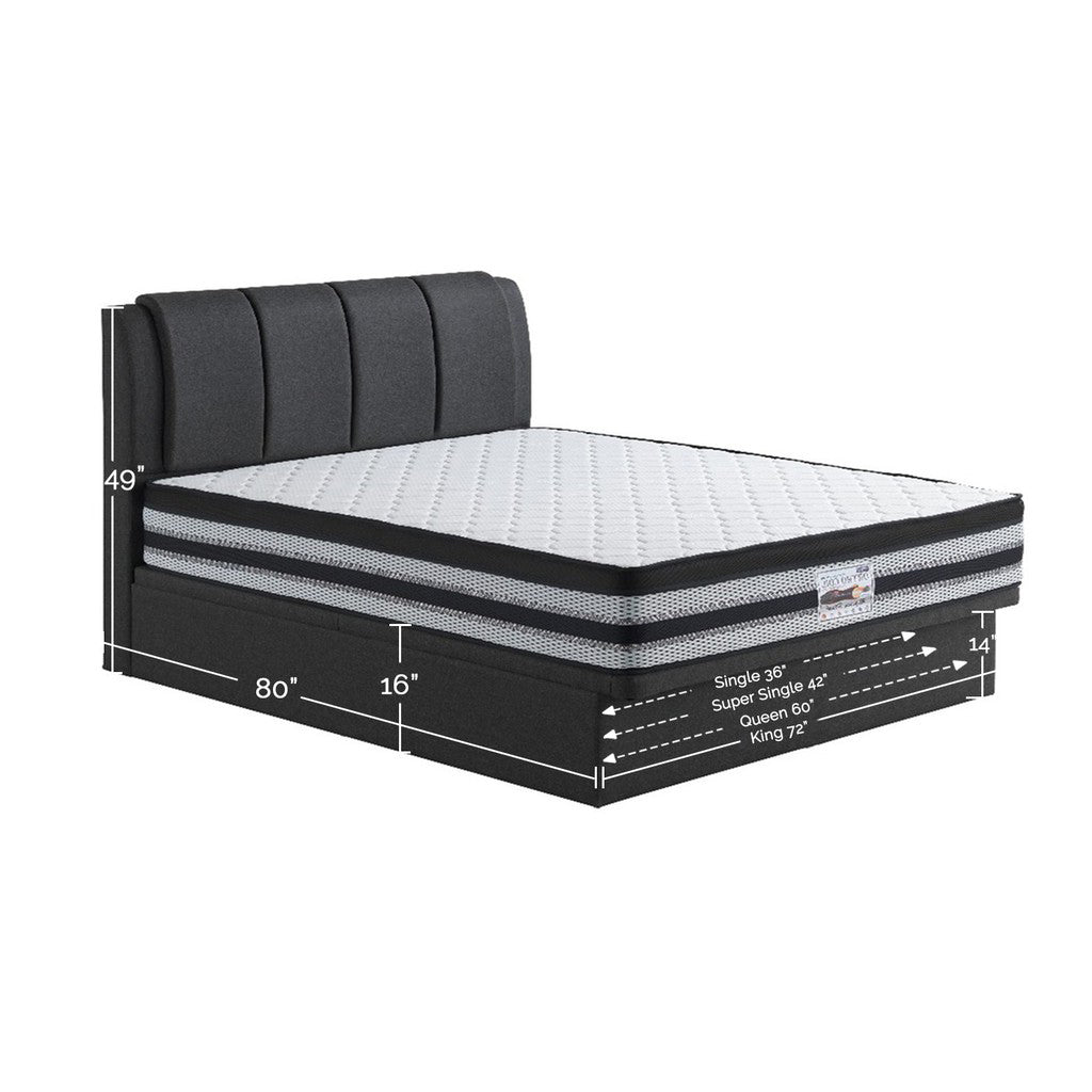 Elizza Storage Bed Frame SBD 16" Pet-Friendly In 47 Colors / With Mattress Option