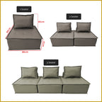 Nikah 1/2/3-Seater L-Shape Sofa Pet-Friendly Scratch Resistant Leather Look Tec Fabric