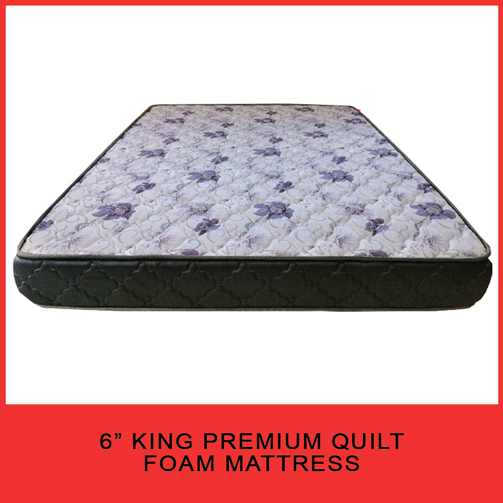 4"/6"/8" Comfort Foam Mattress High Density Foam Premium Quilt - All Sizes Available