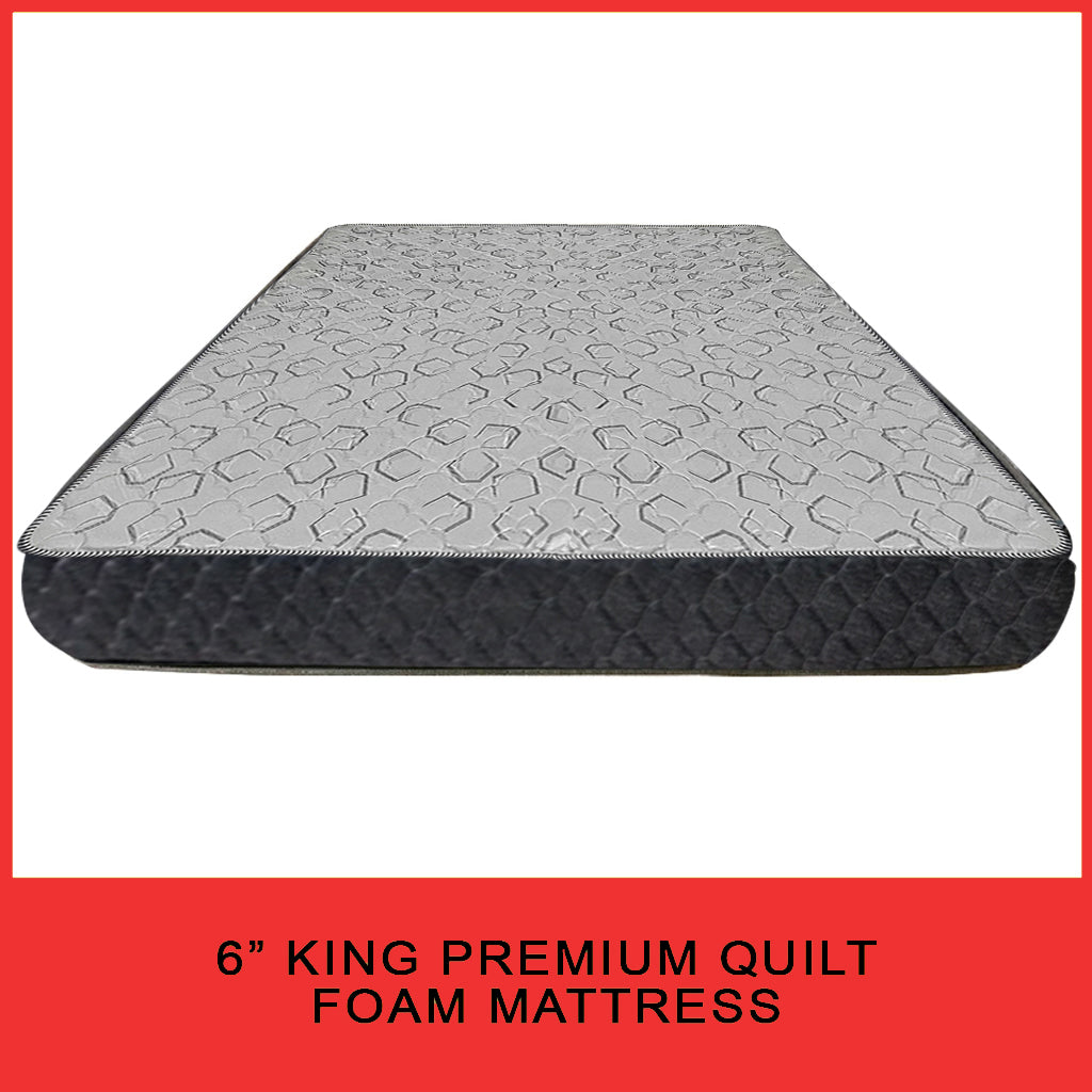 4"/6"/8" Comfort Foam Mattress High Density Foam Premium Quilt - All Sizes Available