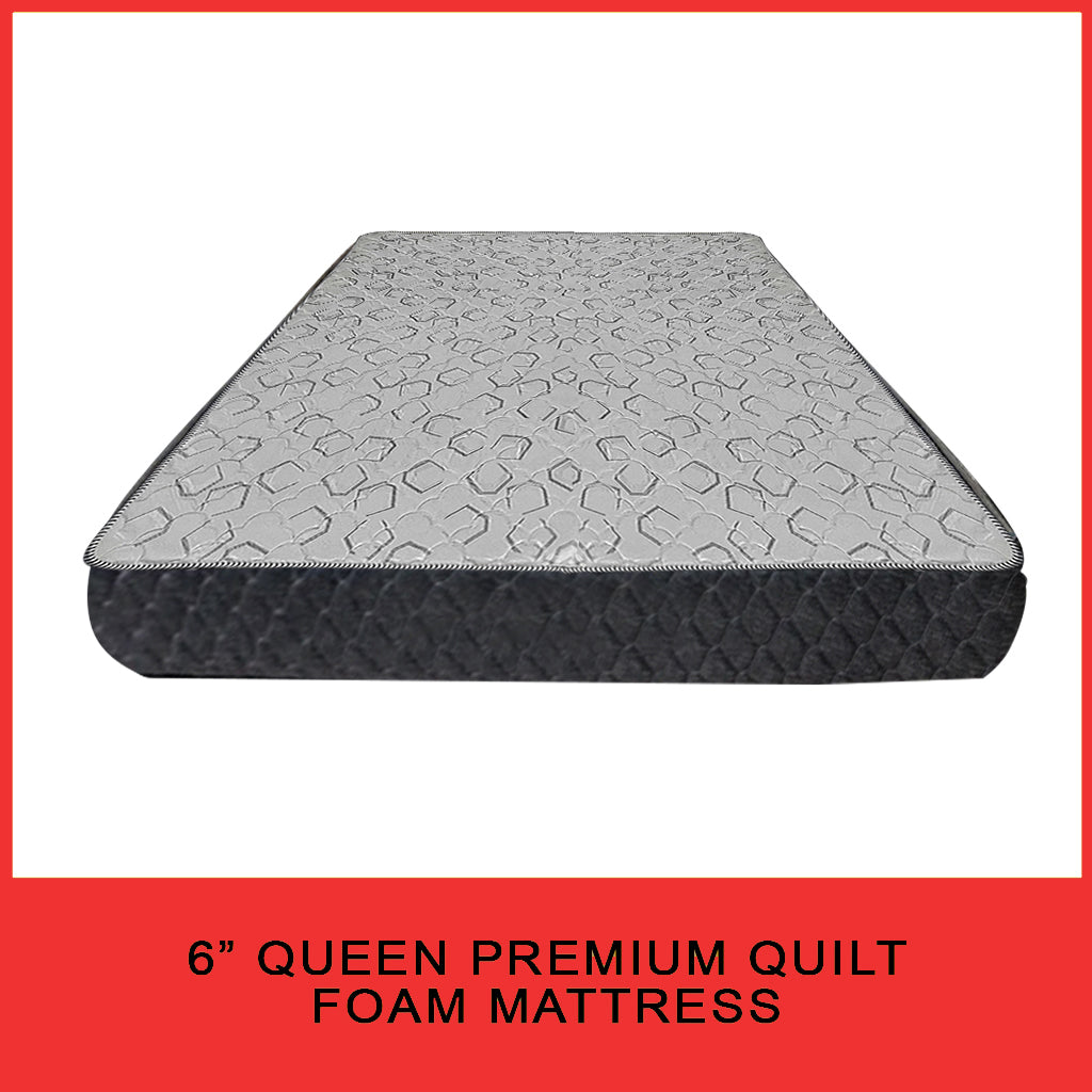 4"/6"/8" Comfort Foam Mattress High Density Foam Premium Quilt - All Sizes Available