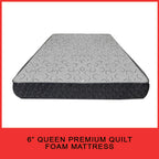 4"/6"/8" Comfort Foam Mattress High Density Foam Premium Quilt - All Sizes Available