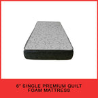 4"/6"/8" Comfort Foam Mattress High Density Foam Premium Quilt - All Sizes Available