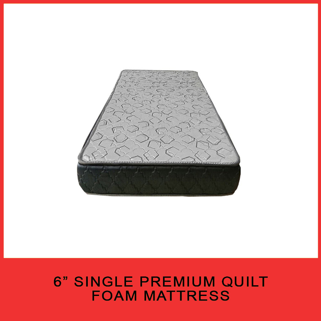 4"/6"/8" Comfort Foam Mattress High Density Foam Premium Quilt - All Sizes Available