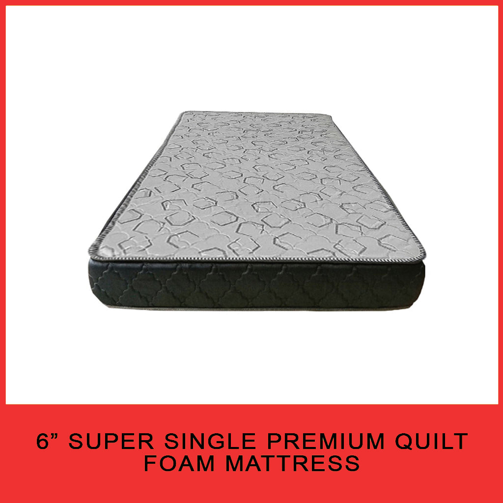 4"/6"/8" Comfort Foam Mattress High Density Foam Premium Quilt - All Sizes Available