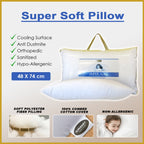 King Koil Hotel Grade Pillow Collection - Super Soft Pillow , 100% Combed Cotton Cover.