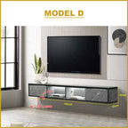 Sombra Model D Floating TV Console Wall Mounted in Black Colour