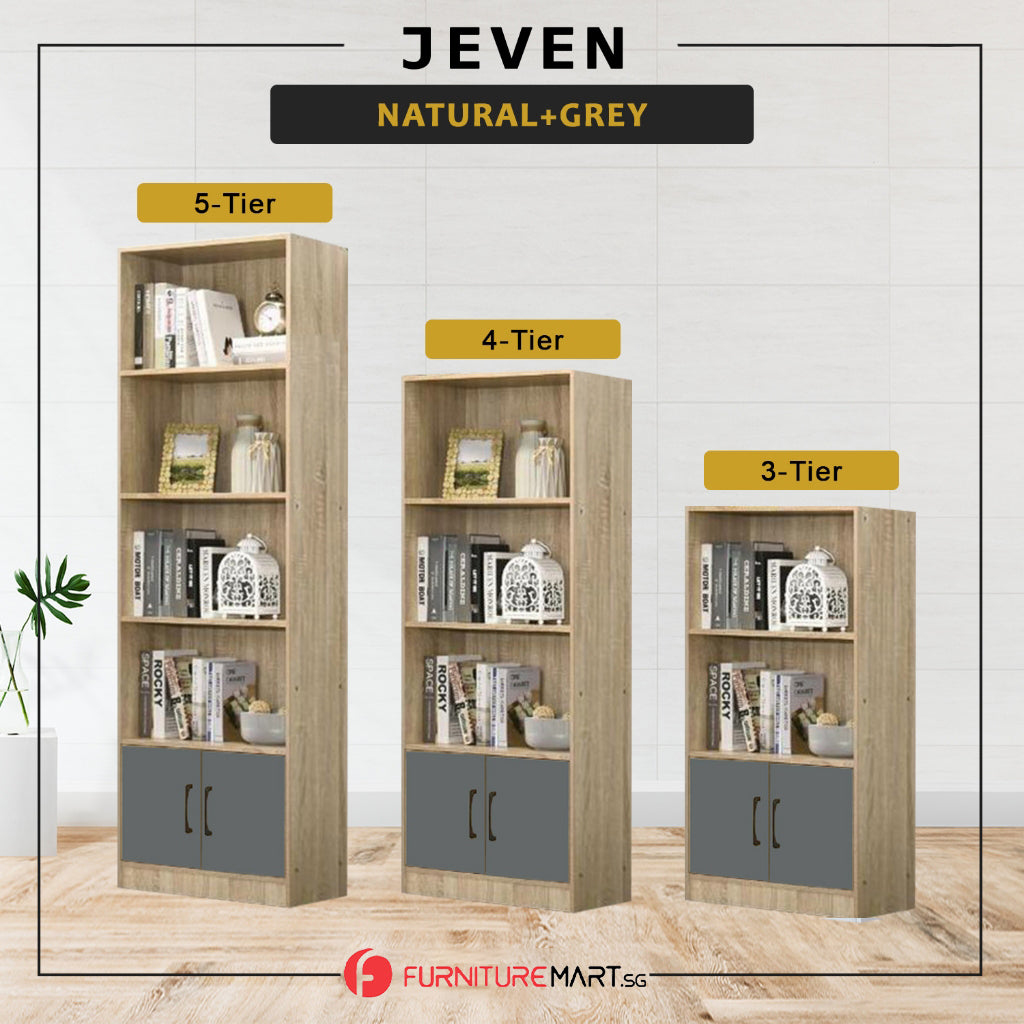 Jeven Series Open Shelves Display Cabinet Bookshelf Storage in 6 Colours