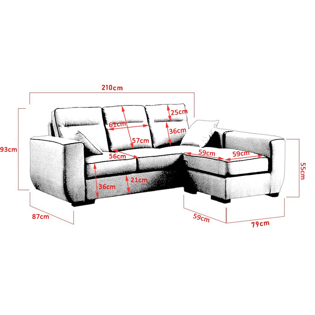 Alyssa Series Fabric 1/2/3/ L-Shape Sofa w/ Pet-Friendly Option