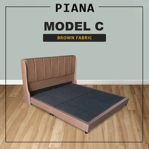 Piana Queen Size Woven Fabric Divan Bed Frame with Mattress Package