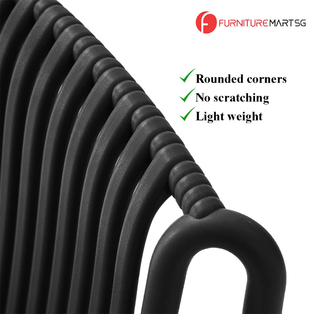 Exton Polypropylene (PP) Dining Chair in Black Colour