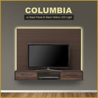 Pollian 4FT/5FT Floating TV Console with Back Panel LED Backlight in 2 Colours