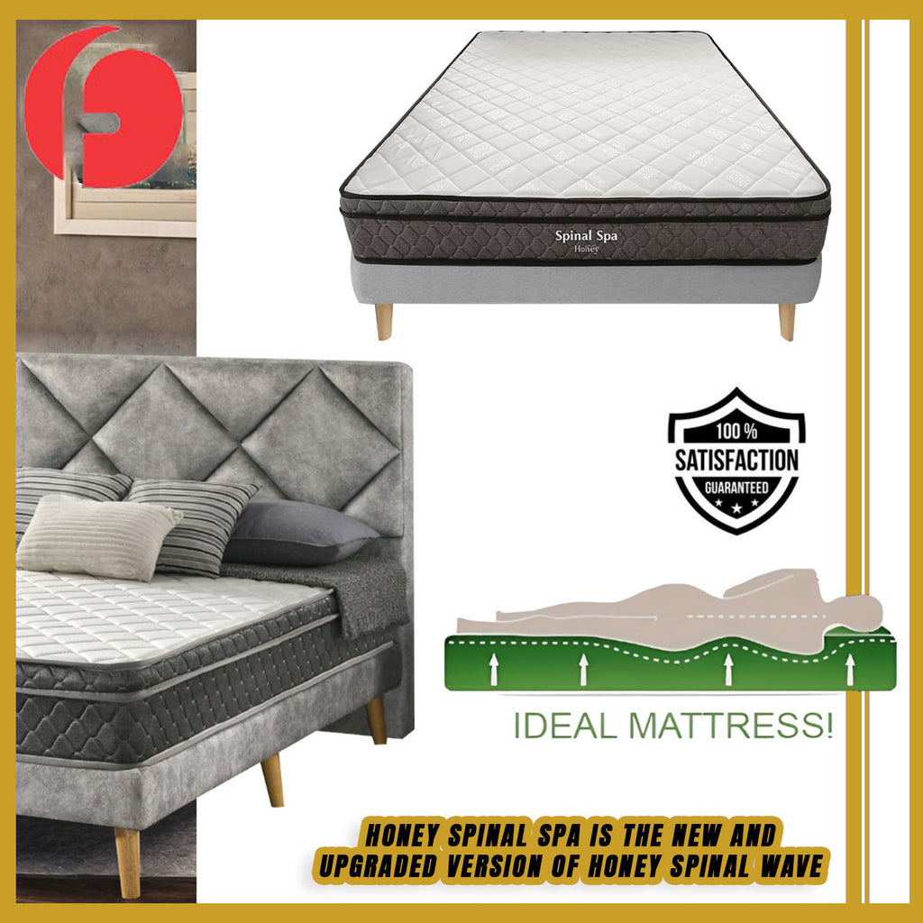 Honey Spinal Spa Firm Posture Support 9inch Spring Mattress. All Size Available