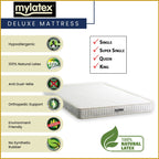 MyLatex Deluxe 4"/6" Mattress 100% Natural Latex & Damask Fabric - All Sizes Available