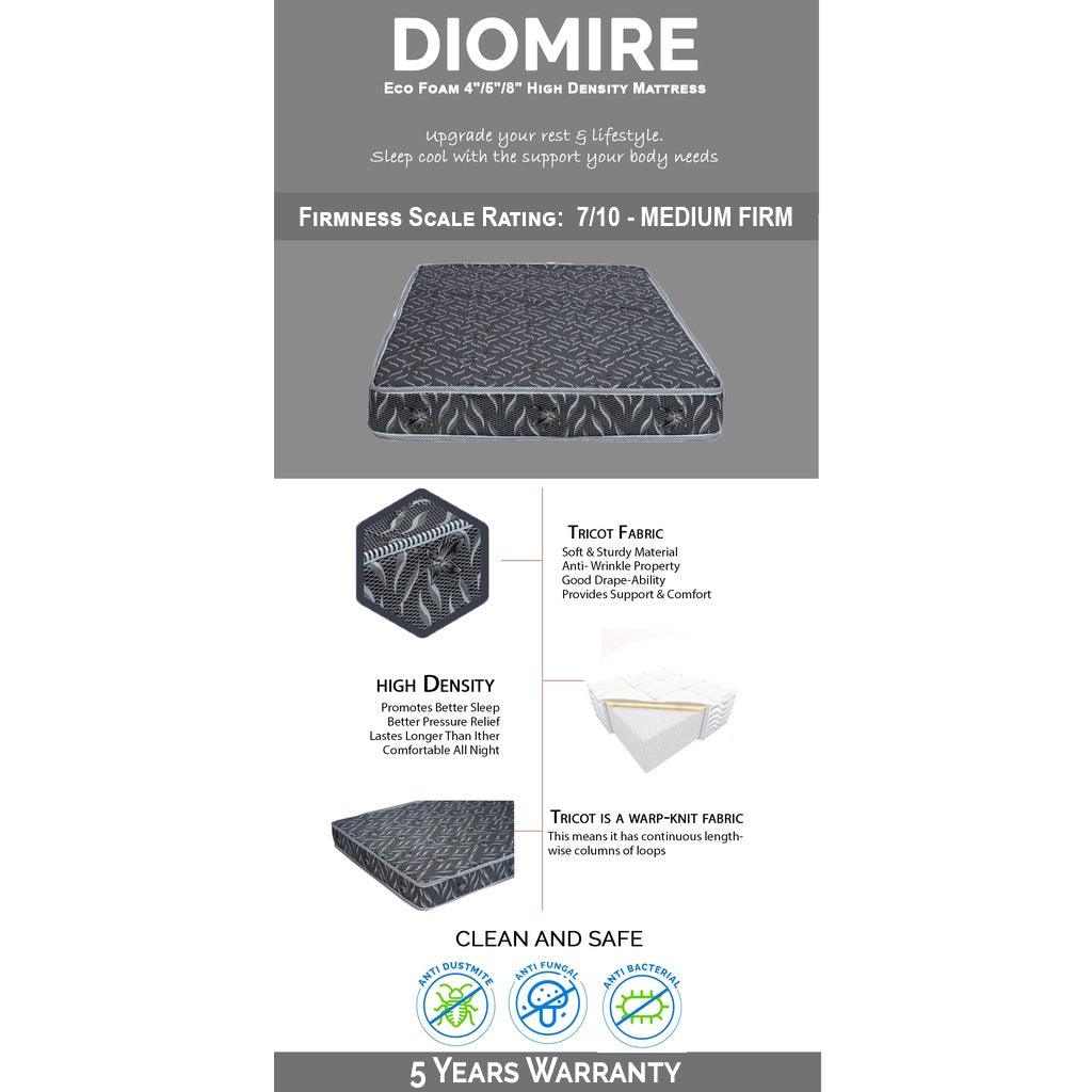 Diomire Mattress With Bed Frame Package. Latex/Memory Foam/Pocketed Spring In All Size