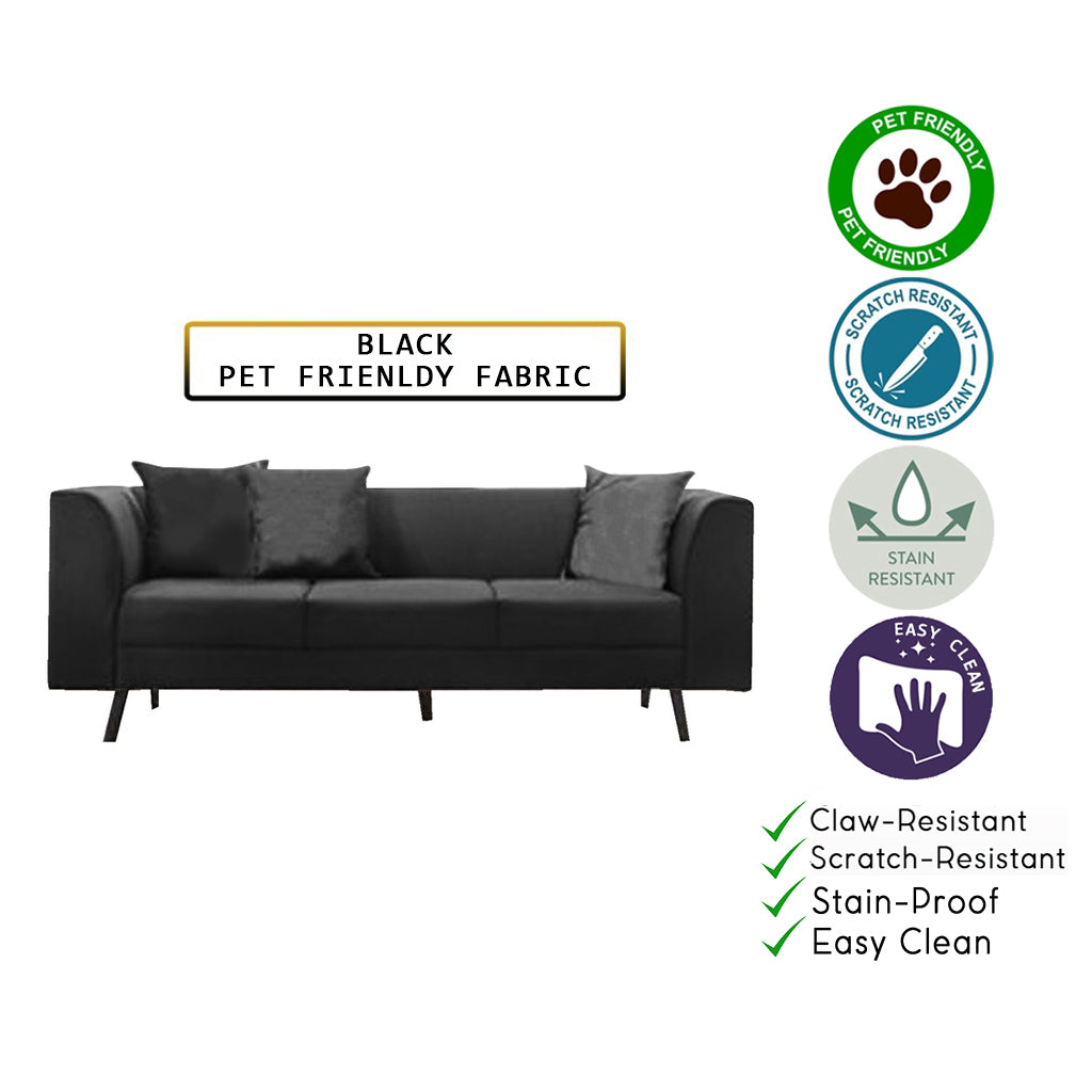 Columbus Modular Faux Leather/ Fabric Sofa Set w/ Pet-Friendly Option