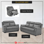 Annie 1-Seater Recliner and 2/3-Seater Sofa - P.U. Leather or PetFriendly Option