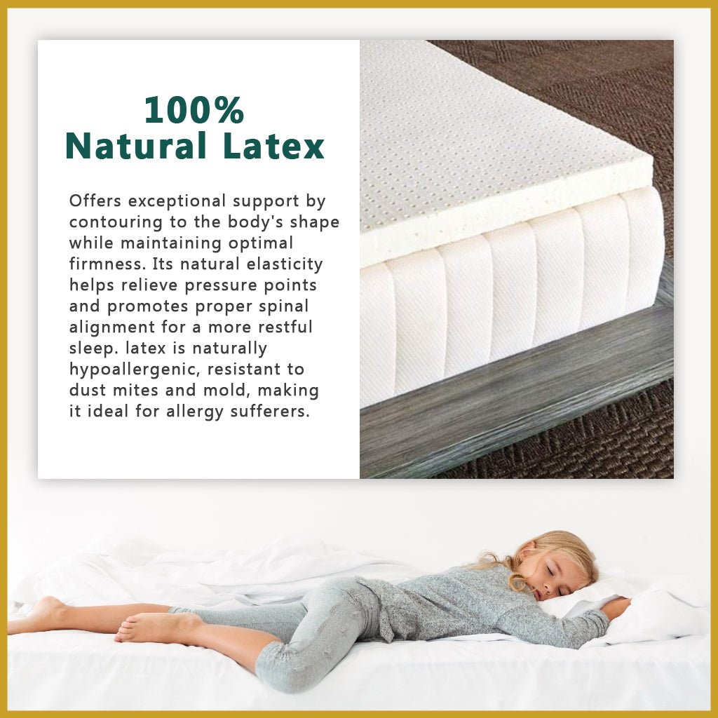 King Koil Simplicity FIRM 12" Mattress Flax Linen Collection - w/ Pillow