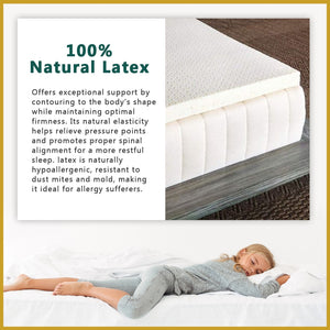 King Koil Simplicity FIRM 12" Mattress Flax Linen Collection - w/ Pillow