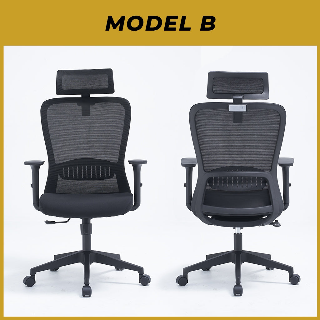 Kern Series Simple Fixed Office Chair And Home Swivel Chair in Black
