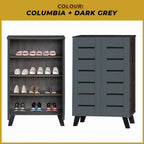 LUNA CARB-P2 Certified 2 Doors Shoe Cabinet with Air Ventilation Shoe Rack in 2 Colours