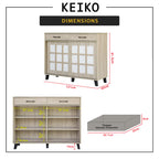 Keiko Japanese Sliding Door Shoe Cabinet CARB-P2 Certified Board in 2 Colours