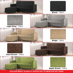 Nican 3-Seater Sofa with Chaise in Fabric Colours
