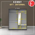 Kenny Series Door A - 4FT-8FT Sliding Door Wardrobe