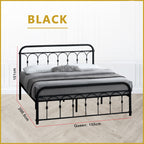 Rosie Queen Size Metal Bed Frame in White, Black, Rose Gold - W/ Mattress Option