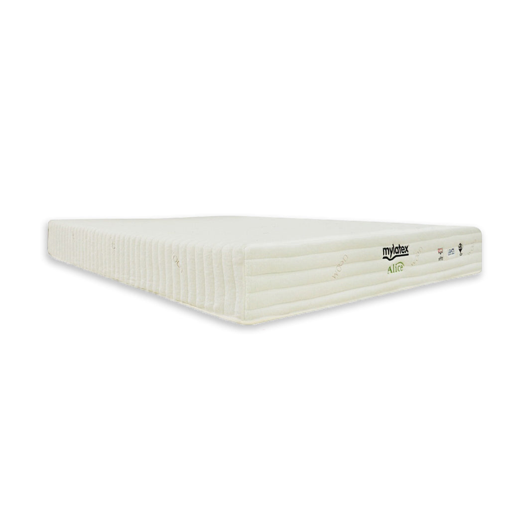 MyLatex ALICE 10" Mattress Natural Latex Top, Foam Base and Wood Fabric Cover - All Size