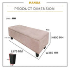 Mamba in Brown Storage Bench Chair/ Sofa Sectional/ Heavy Duty Bench Chairs