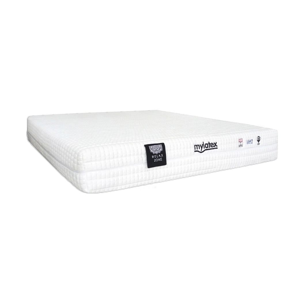 MyLatex RELAX ZONE 10" 7-Zone Natural Latex Mattress Cooling Silk Cover - All Size