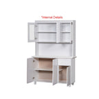 Deena Series 8/3-Door Kitchen Cabinet with Drawers w/ 3-Door Top Cabinet in White Colour