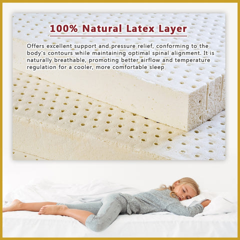Image of King Koil Simplicity GENTLE 12.6" Mattress Flax Linen Collection - w/ Pillow