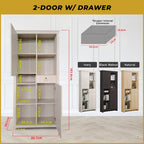 Kasen Series CARB-P2 Certified Board Display Cabinet Book Shelves Open Cabinet in 2 Colours