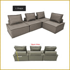 Nikah 1/2/3-Seater L-Shape Sofa Pet-Friendly Scratch Resistant Leather Look Tec Fabric