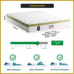 MyLatex LEXINGTON 11" Natural Latex, Coir Fibre Mattress w/ Bamboo Yarn Cover - All Size