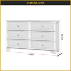 Karen 6 Chest of Drawers CARB-P2 Certified Board Full Laminated Back Panel in 2 Colours