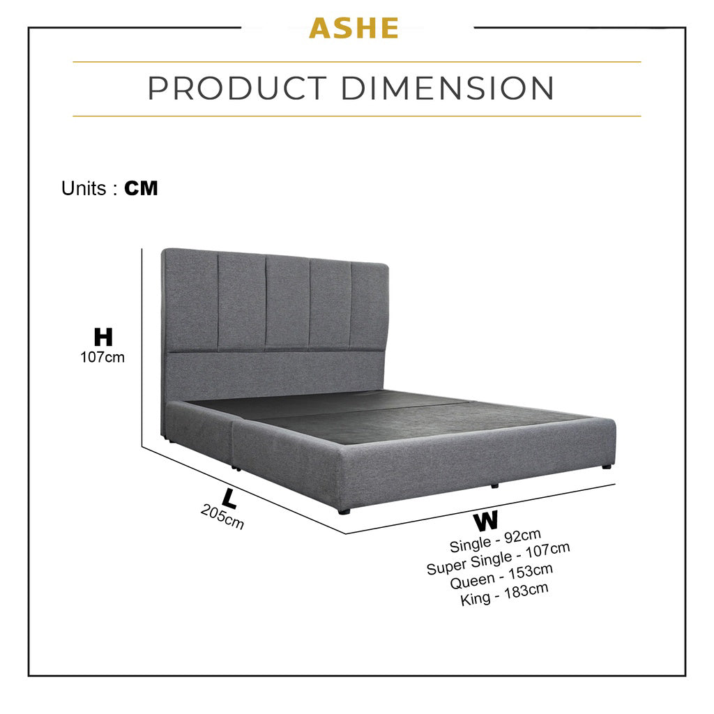Ashe Series Divan Bed Frame in 3 Model Designs w/ PetFriendly Scratch-resist -All Sizes