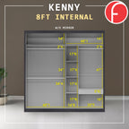 Kenny Series Door A - 4FT-8FT Sliding Door Wardrobe